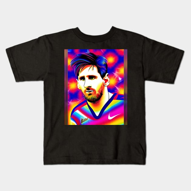 messi Kids T-Shirt by ninajiana